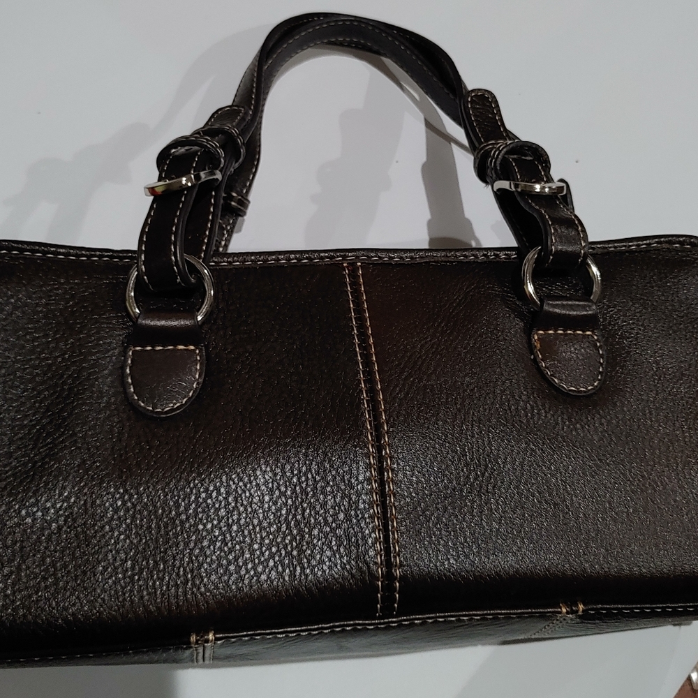 American Leather dark chocolate purse